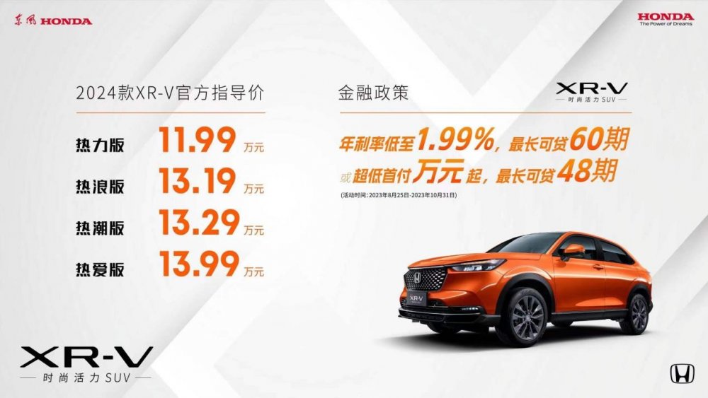  魅力进化、时尚进阶 东风Honda 2024款XR-V领潮上市 